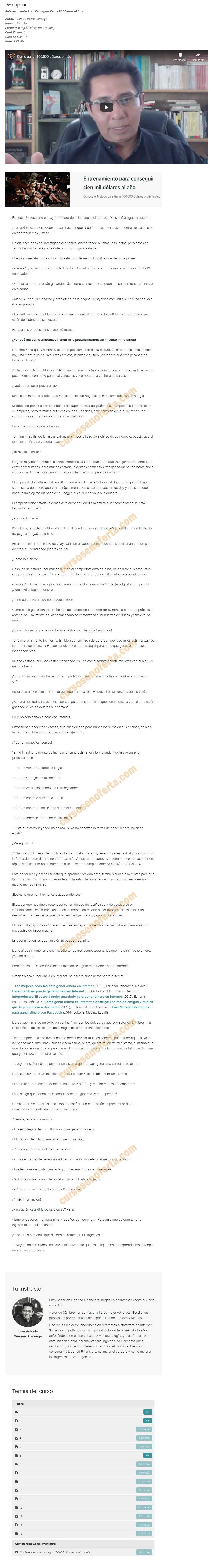 Entrenamiento para conseguir cien mil dólares al año