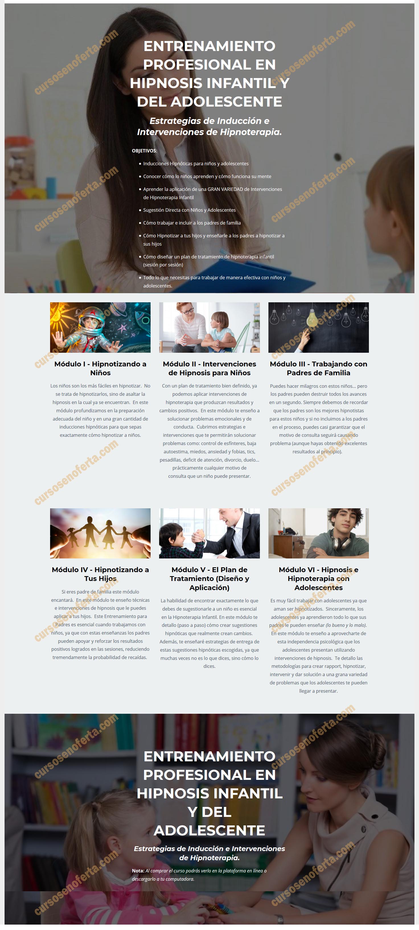 Entrenamiento Profesional en Hipnosis Infantil y del Adolescente
