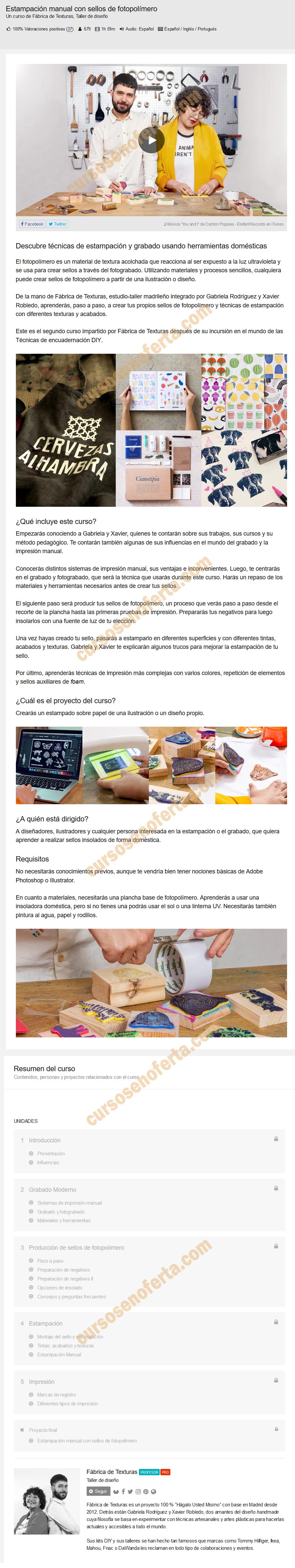 Estampación Manual con Sellos de Fotopolímero