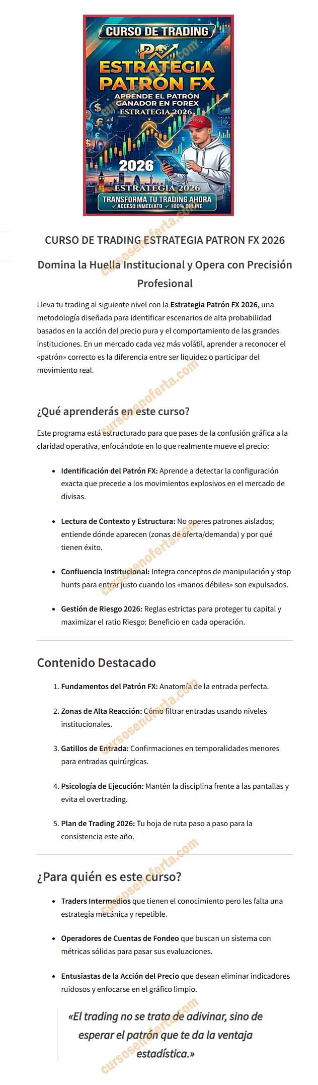 Estrategia Patrón FX - the profit room