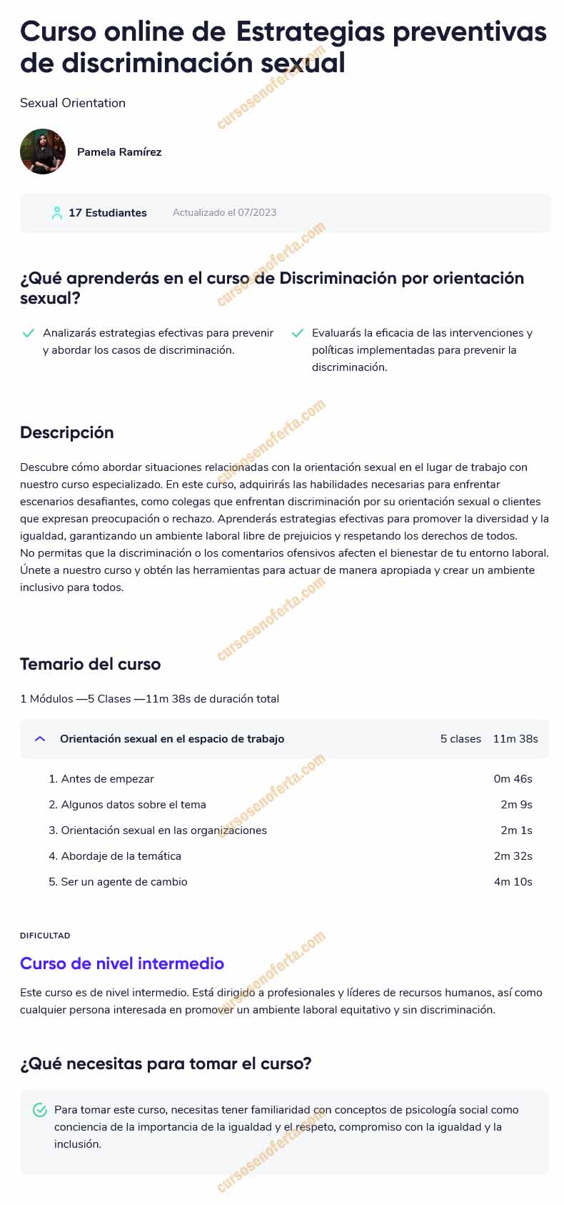 Estrategias preventivas de discriminación sexual - Pamela Ramírez