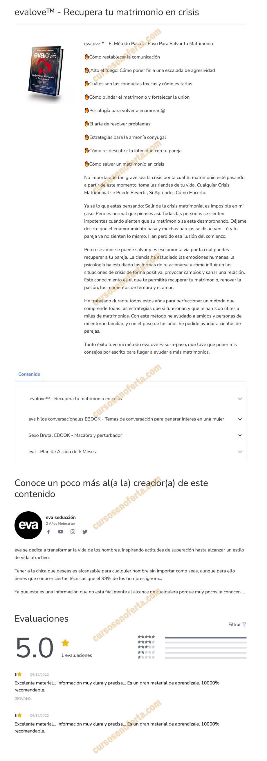 Evalove - Recupera tu matrimonio en crisis