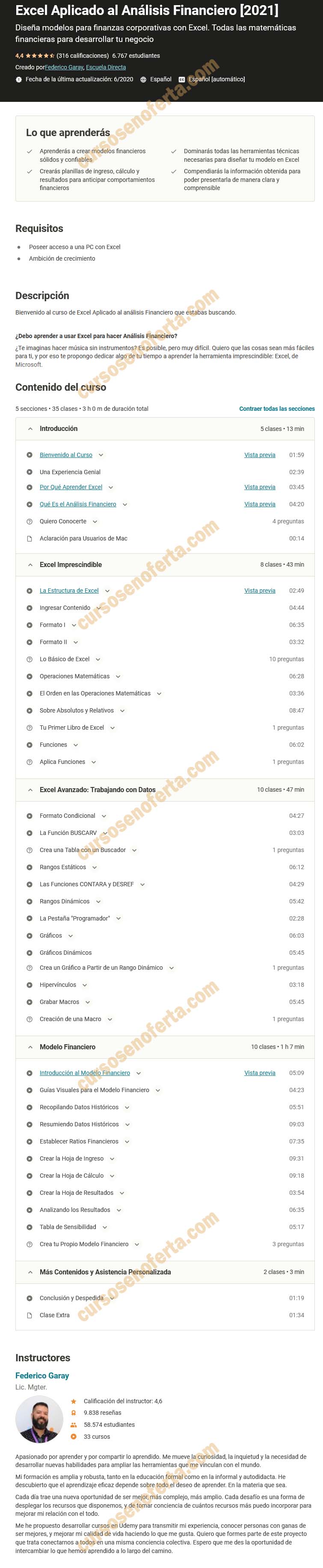Excel aplicado al análisis financiero