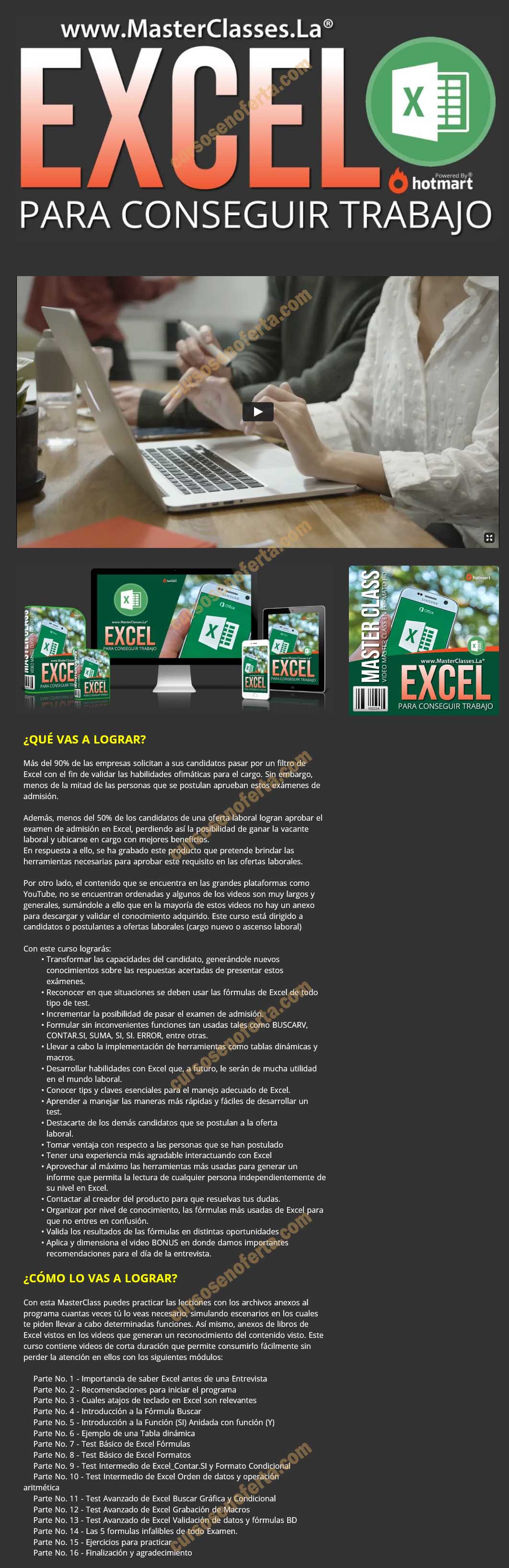 Excel para conseguir trabajo