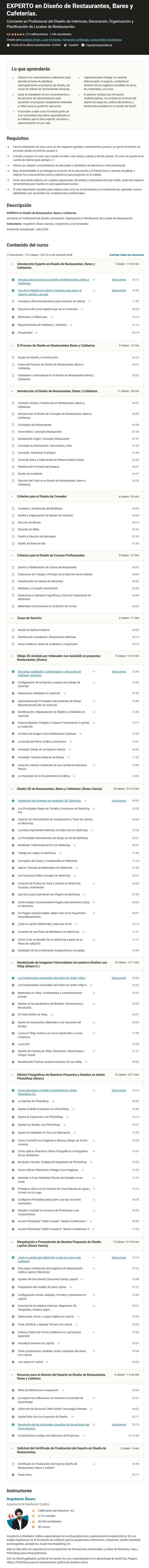 EXPERTO en Diseño de Restaurantes, Bares y Cafeterías