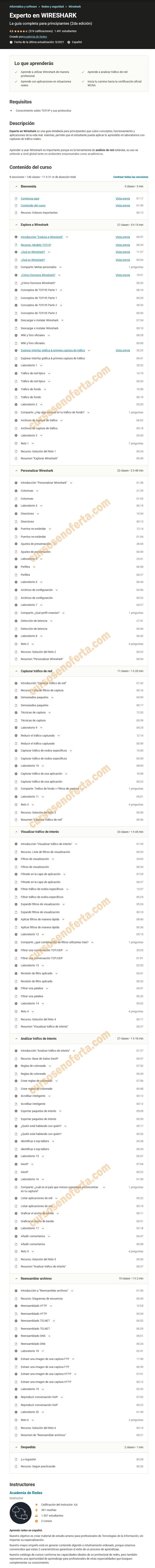 Experto en Wireshark