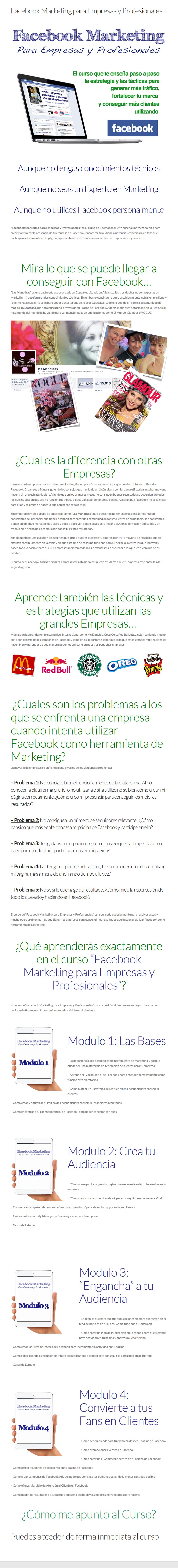 Facebook Marketing Para Empresas y Profesionales