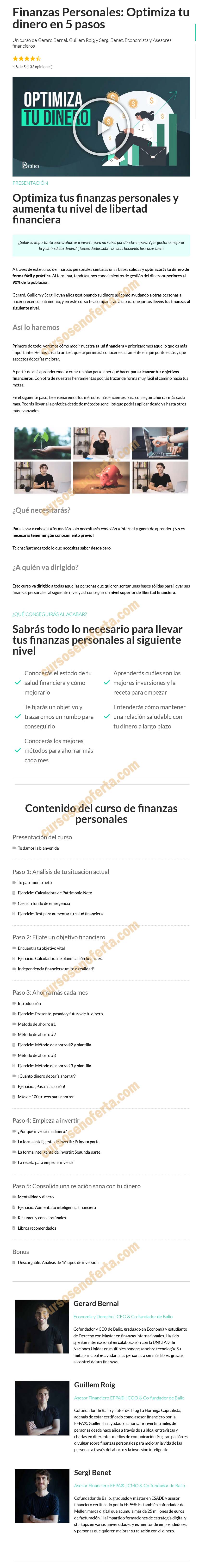 Finanzas personales - Optimiza tu dinero en 5 pasos - Balio
