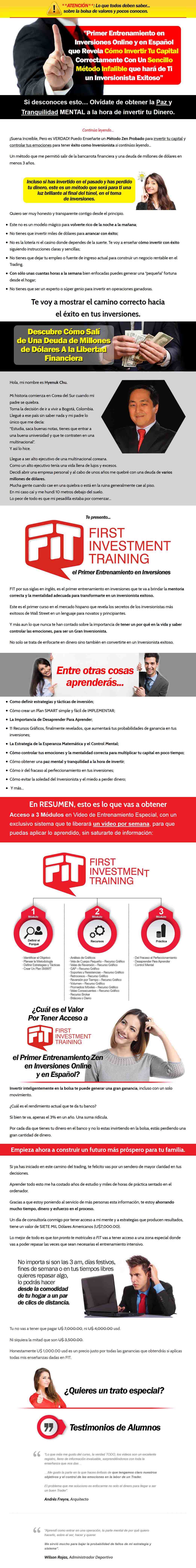First Investment Training 1 y 2 - hyenuk chu