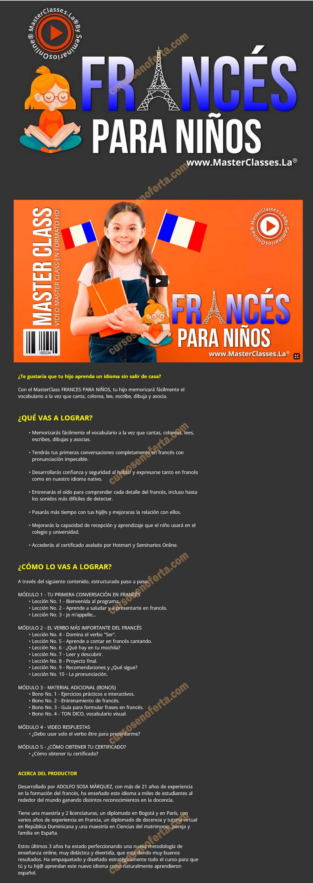 Francés para niños - Adolfo Sosa