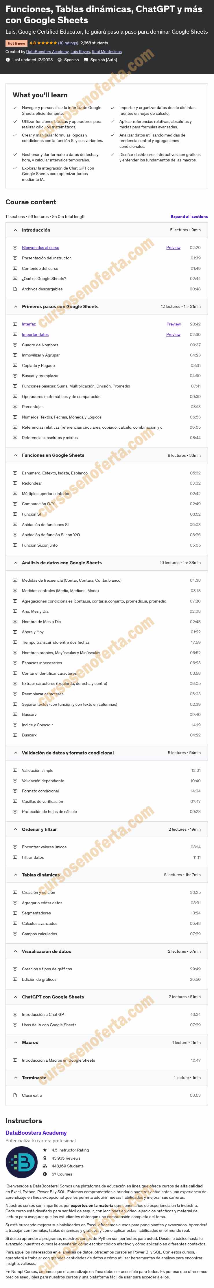 Funciones, Tablas dinámicas, ChatGPT y más con Google Sheets