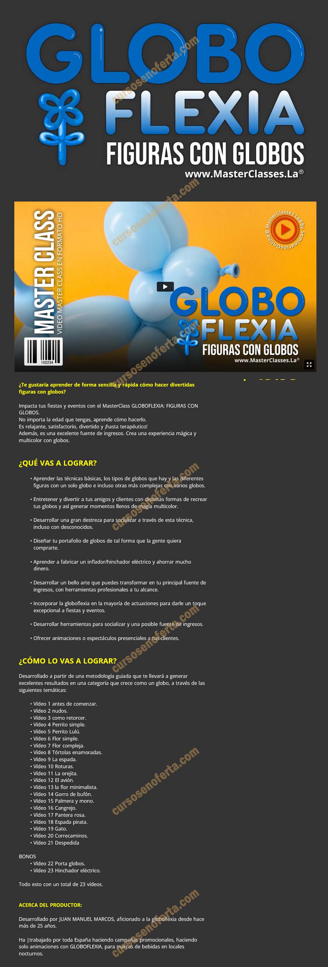 Globoflexia figuras con globos