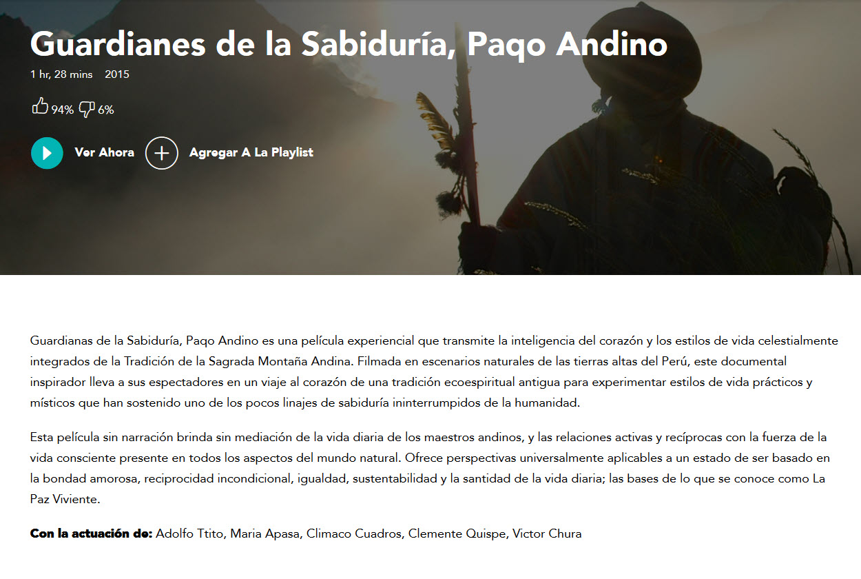 Guardianes de la Sabiduría, Paqo Andino