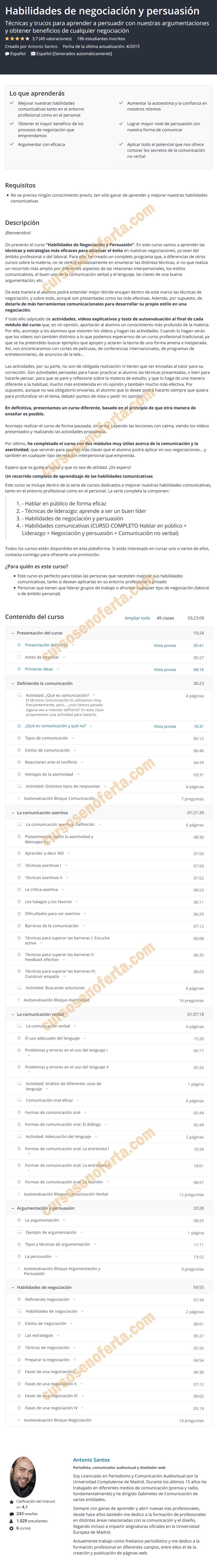Habilidades de negociación y persuasión 