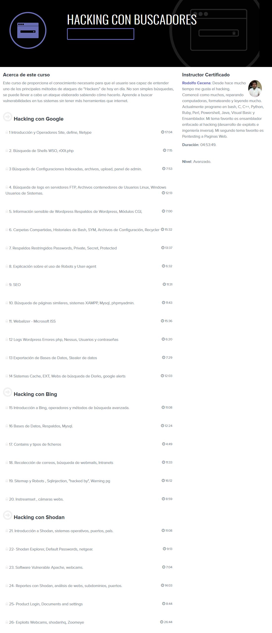 Hacking con Buscadores