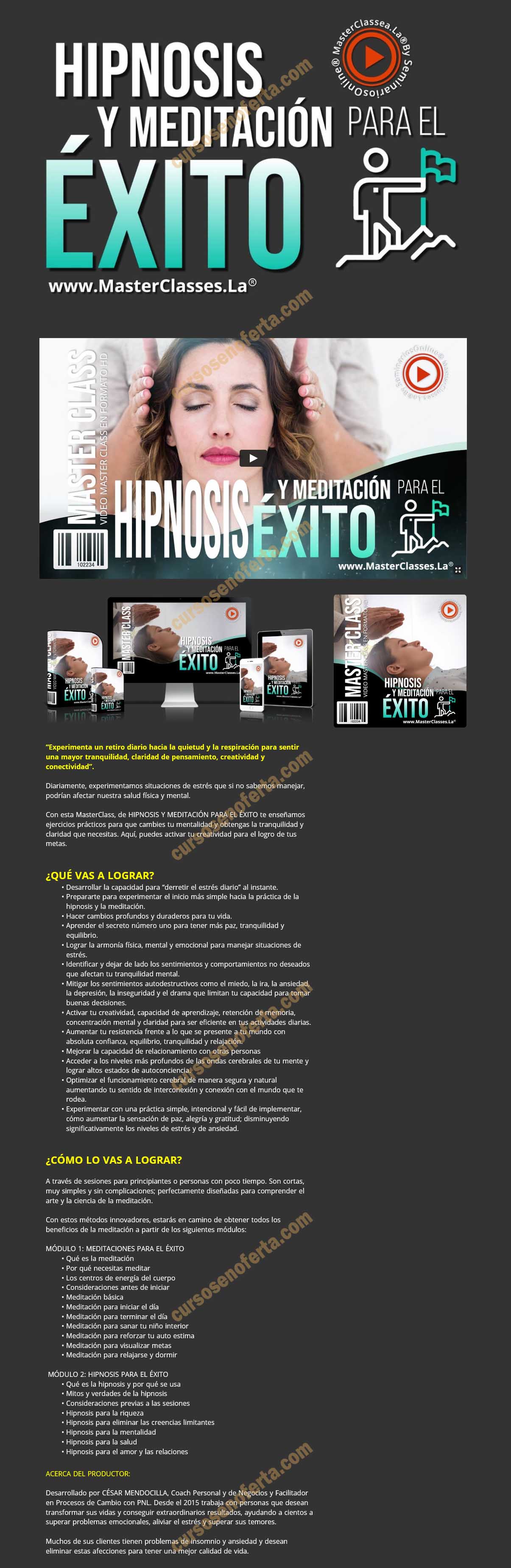 Hipnosis y meditación para el éxito
