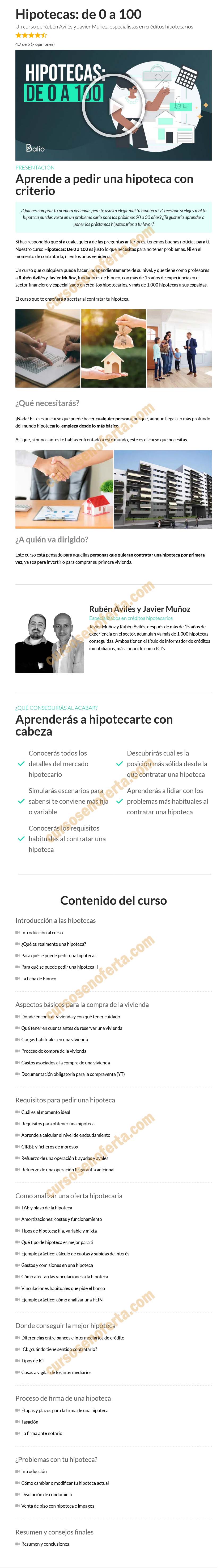 Hipotecas de 0 a 100 - Balio