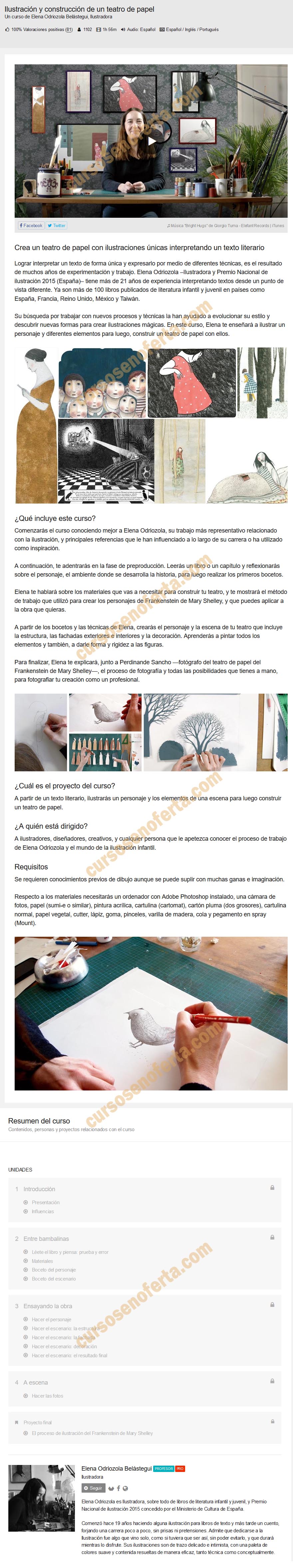Ilustración y construcción de un teatro de papel