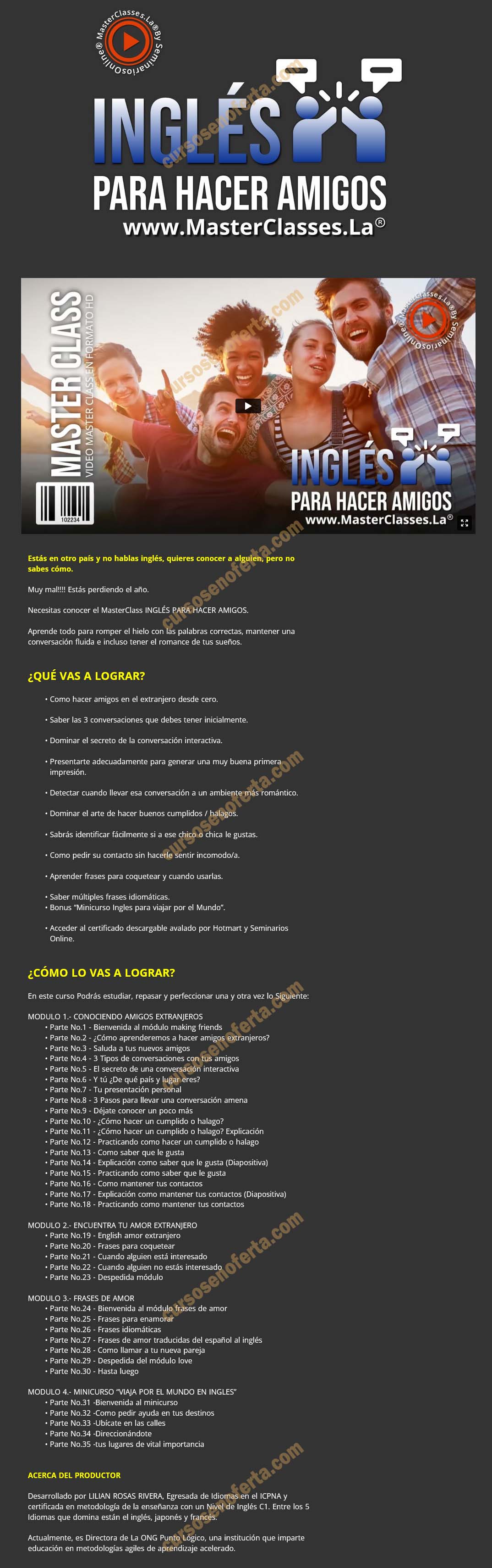 Inglés para hacer amigos