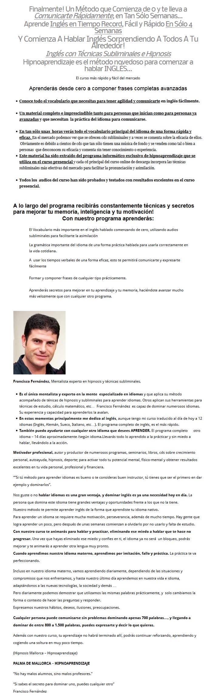 Inglés Rápido con Hipnomedia - francisco fernández