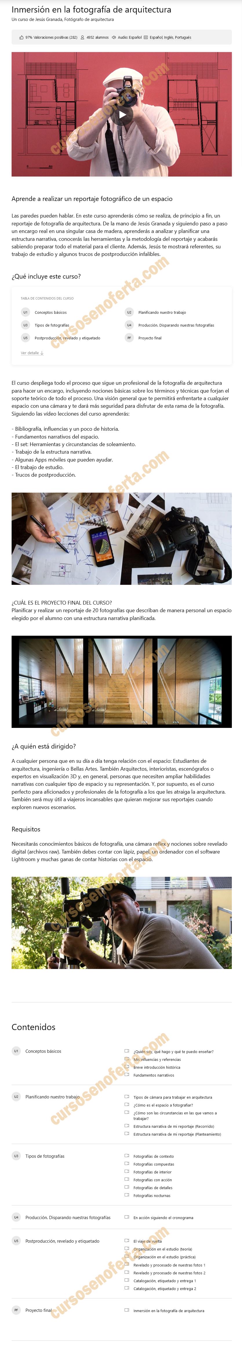 Inmersión en la fotografía de arquitectura