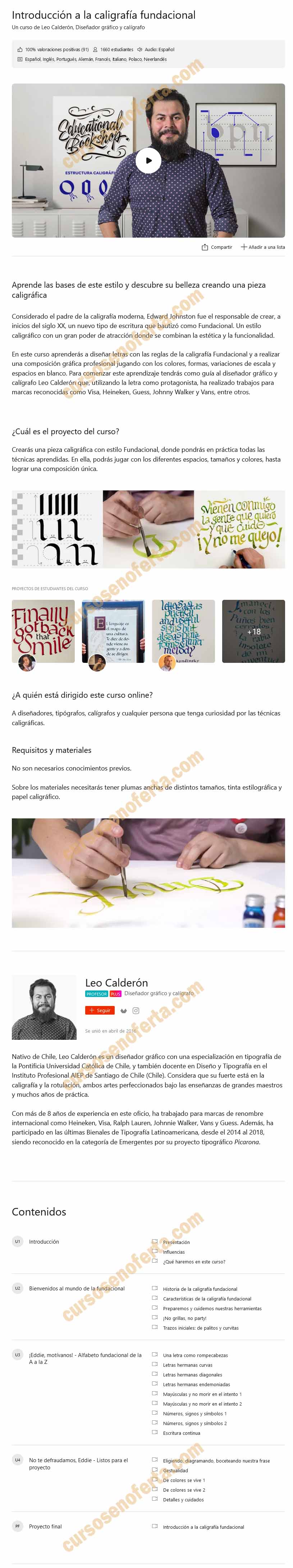 Introducción a la caligrafía fundacional - Leo Calderón