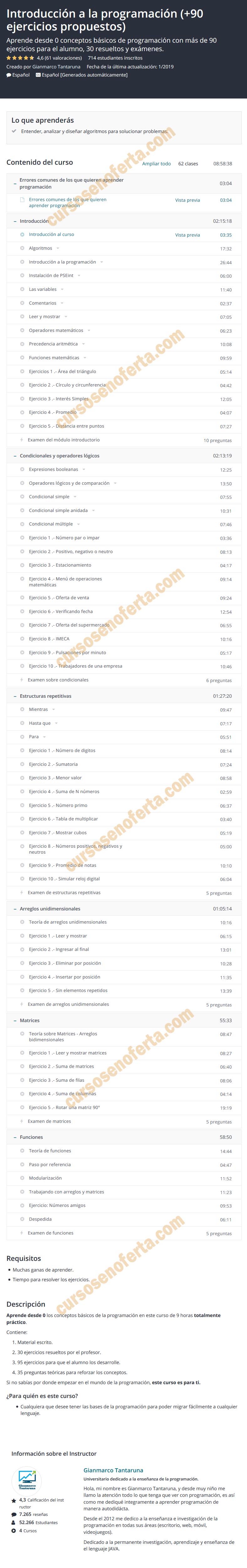 Introducción a la programación (+90 ejercicios propuestos) 