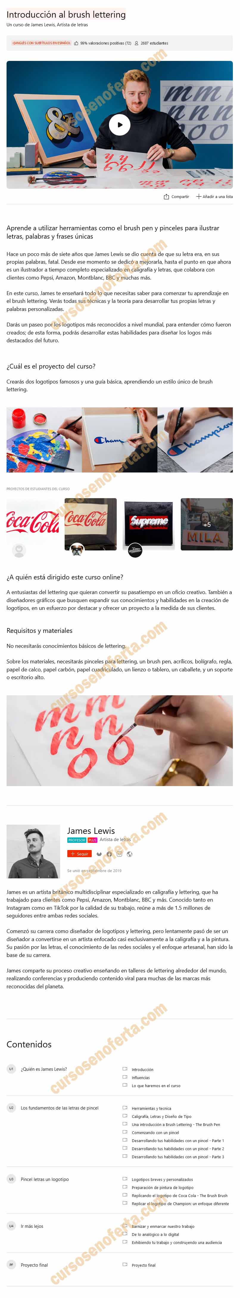 Introducción al brush lettering - James Lewis