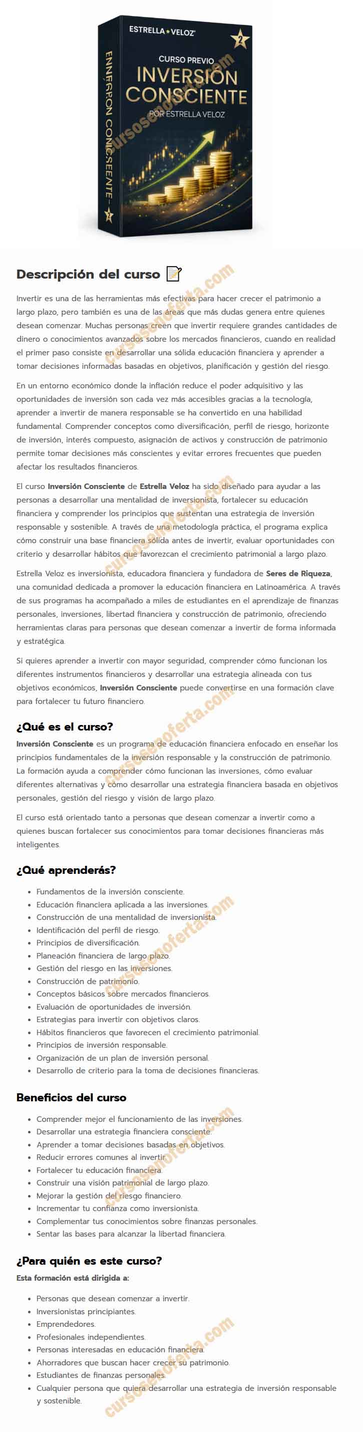 Inversión Consciente - estrella veloz