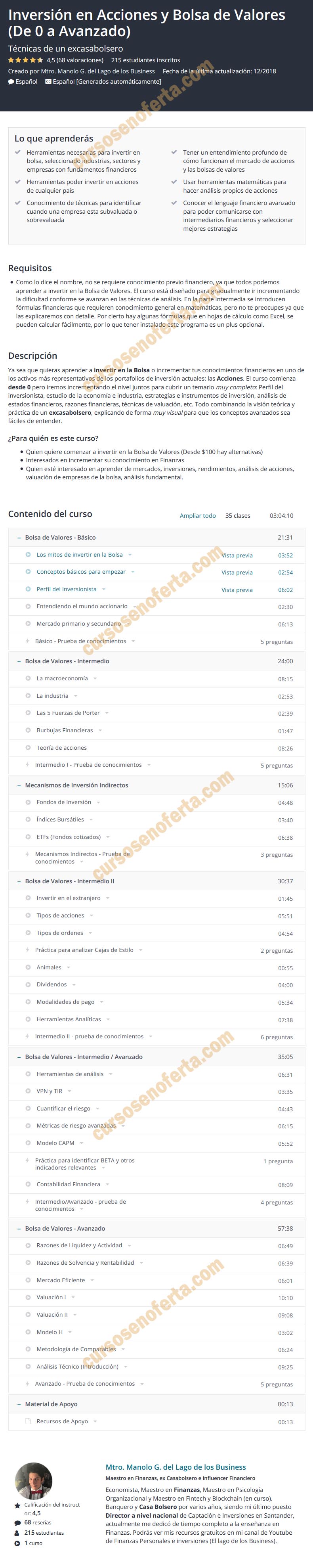 Inversión en Acciones y Bolsa de Valores (De 0 a Avanzado) 