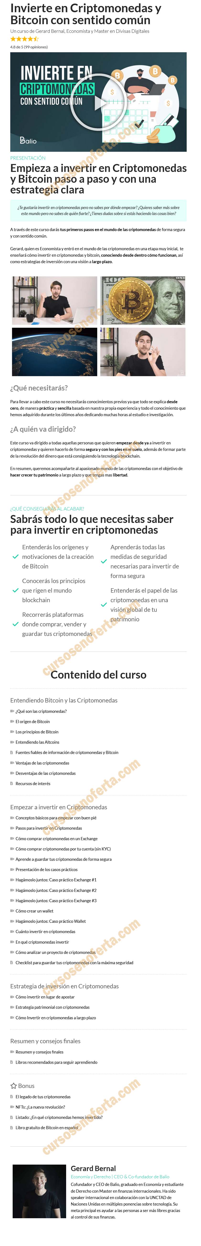 Invierte en Criptomonedas y Bitcoin con sentido común - balio