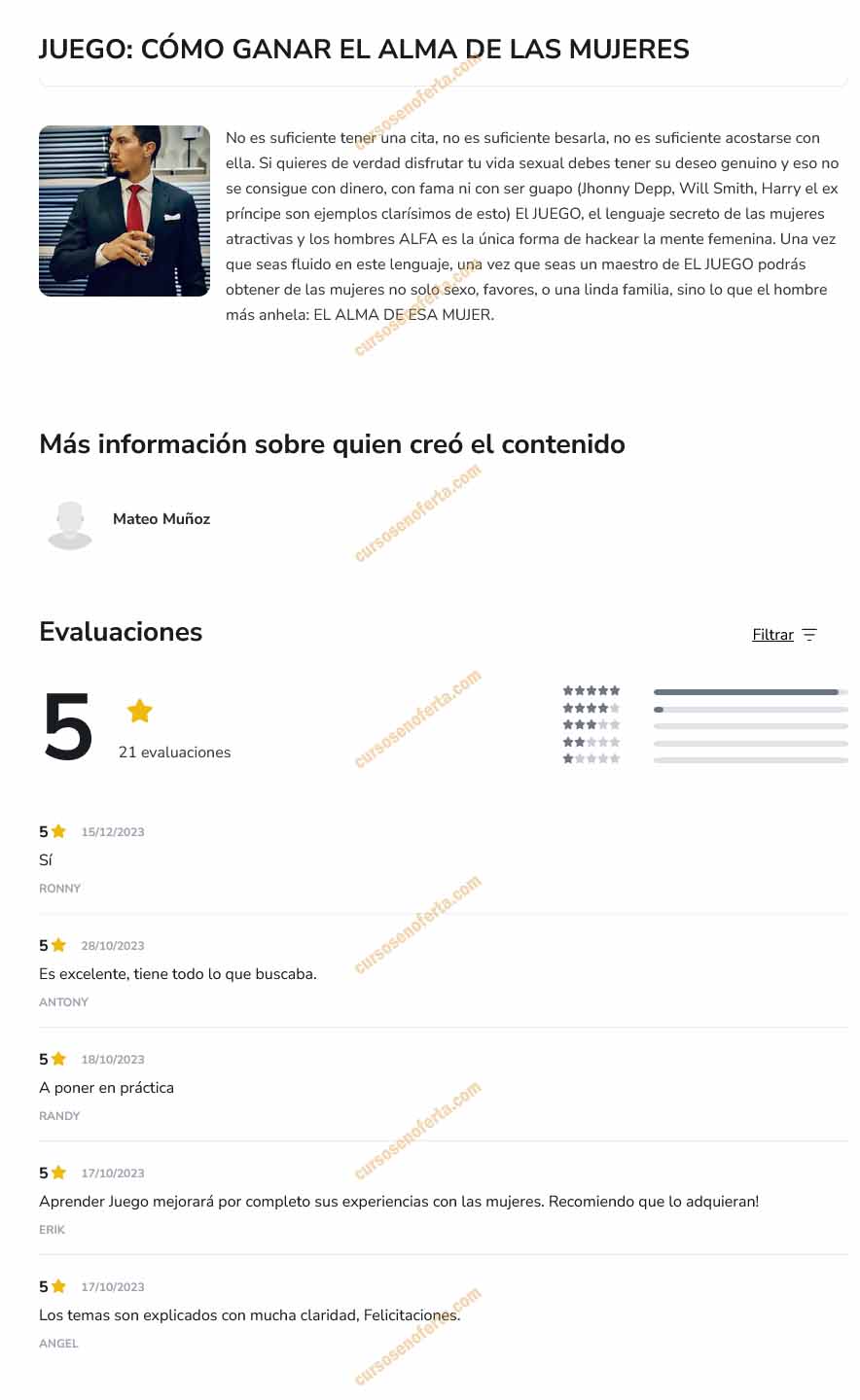Juego - Cómo ganar el alma de las mujeres