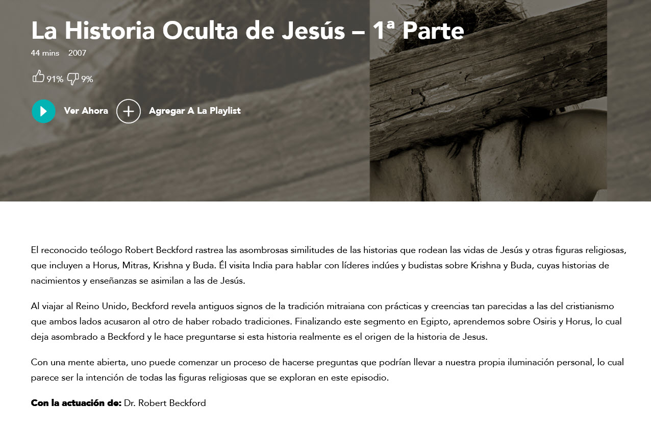 La historia oculta de Jesús - partes 1-2