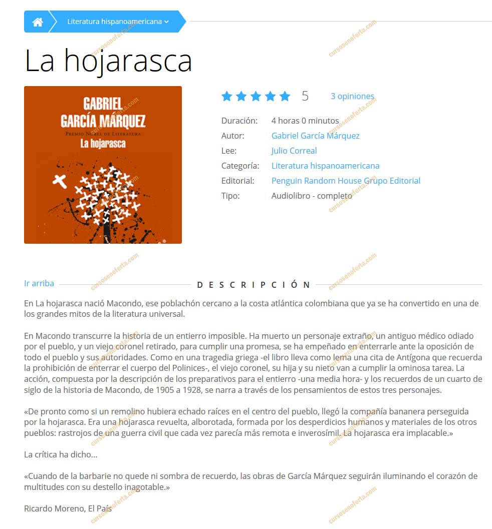 La hojarasca - gabriel garcía márquez