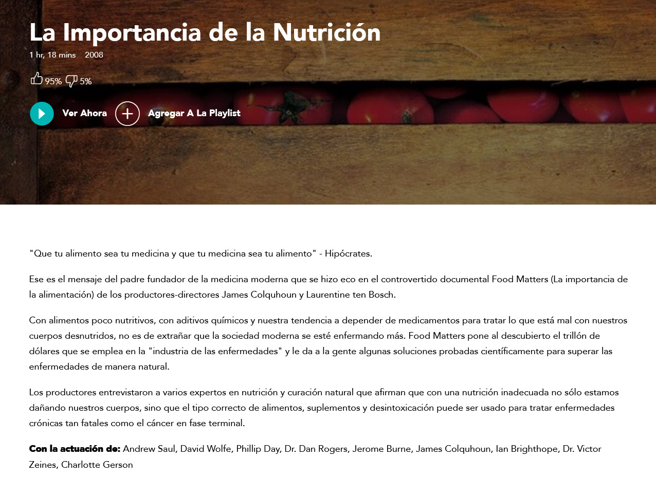 La importancia de la nutrición
