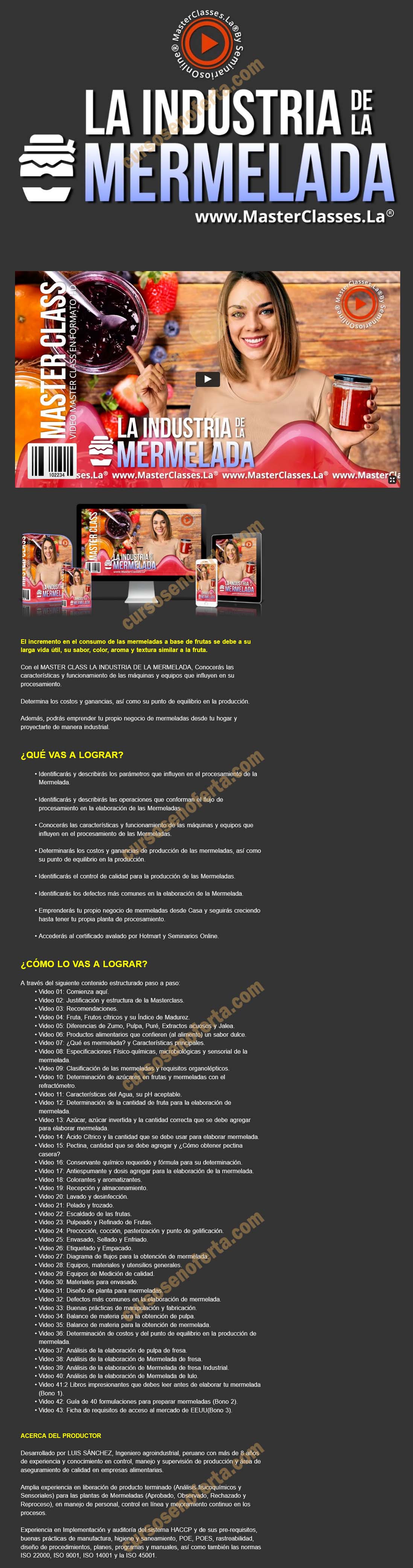 La industria de la mermelada - Masterclasses.la