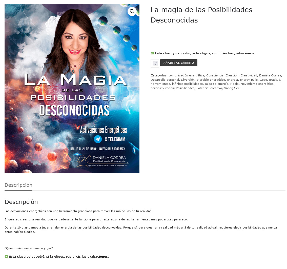 La Magia de las Posibilidades Desconocidas - daniela correa