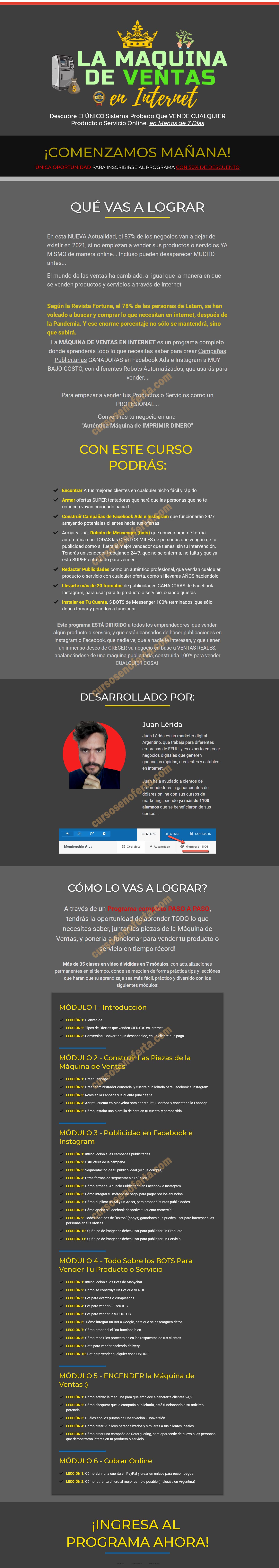 La máquina de ventas en internet