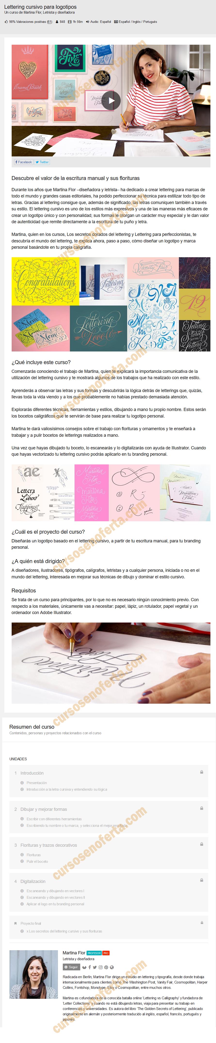 Lettering cursivo para logotipos