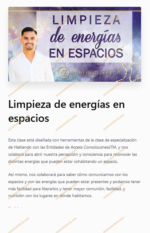 Limpieza de energías en espacios