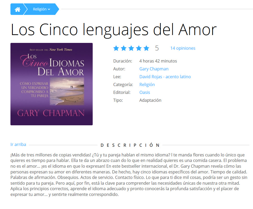 Los Cinco lenguajes del Amor