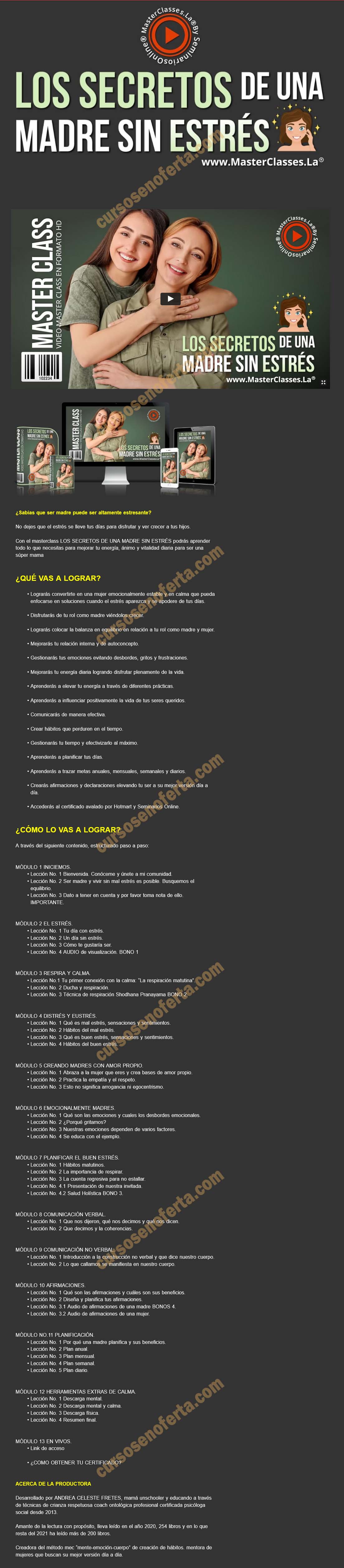 Los secretos de una madres sin estress - Masterclasses.la