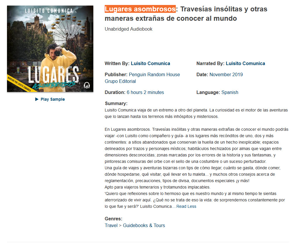 Lugares Asombrosos