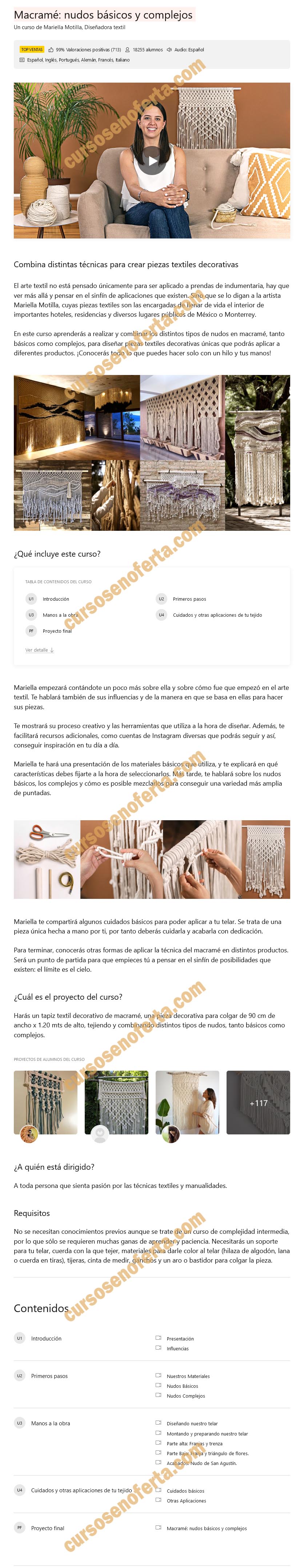 Macramé - nudos básicos y complejos