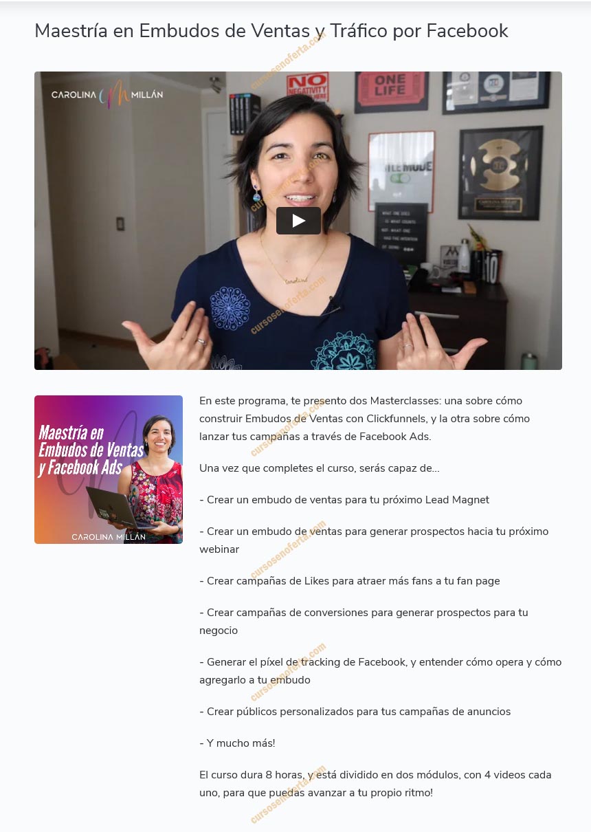 Maestría en embudos de ventas y facebooks ads
