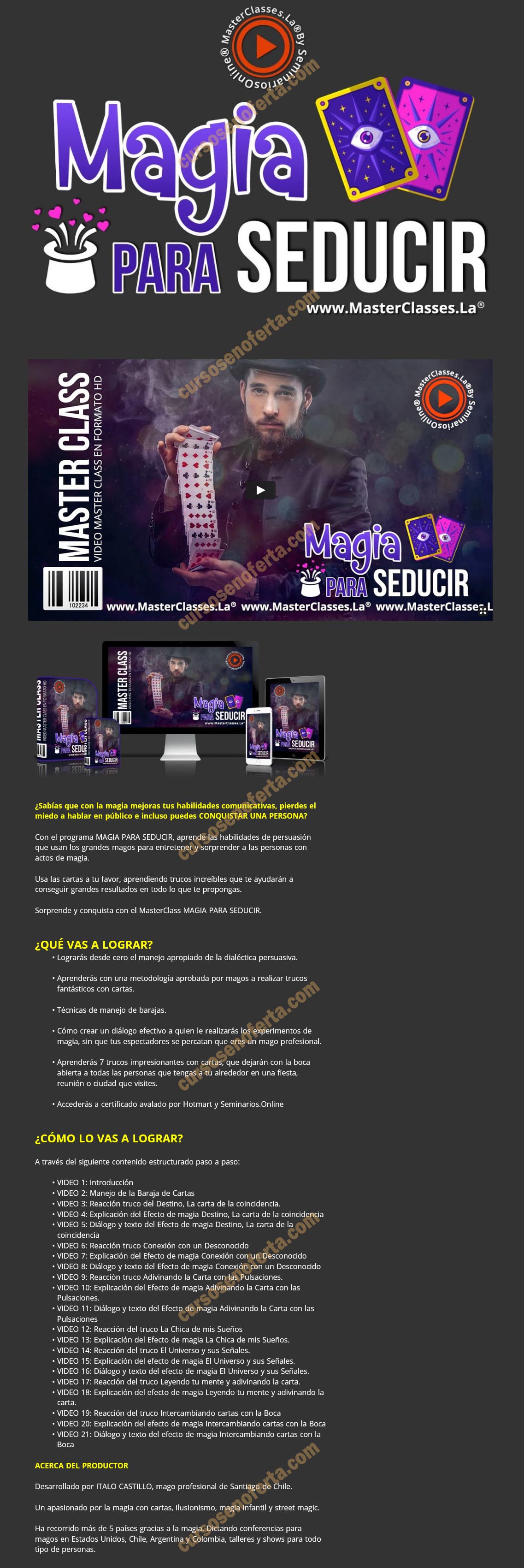 Magia para seducir - Italo Castillo