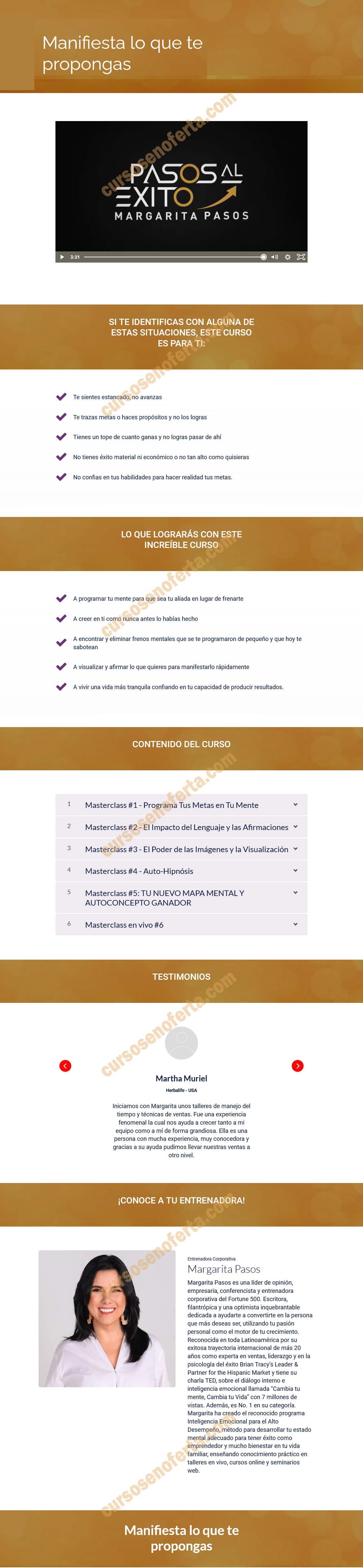 Manifiesta lo que te propongas - Margarita Pasos