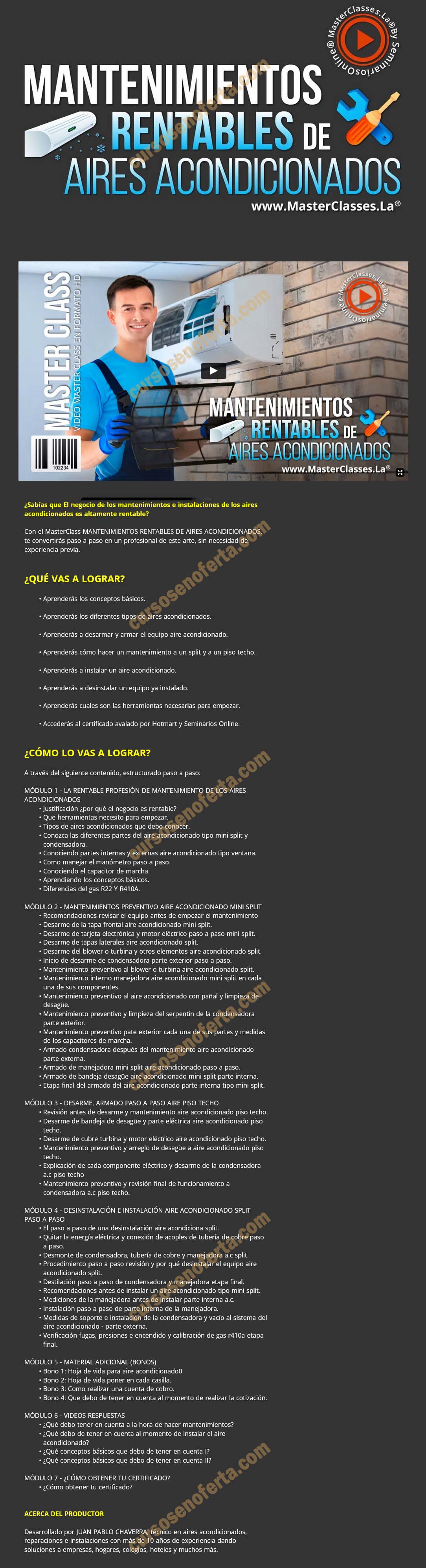 Mantenimientos rentables de aires acondicionados