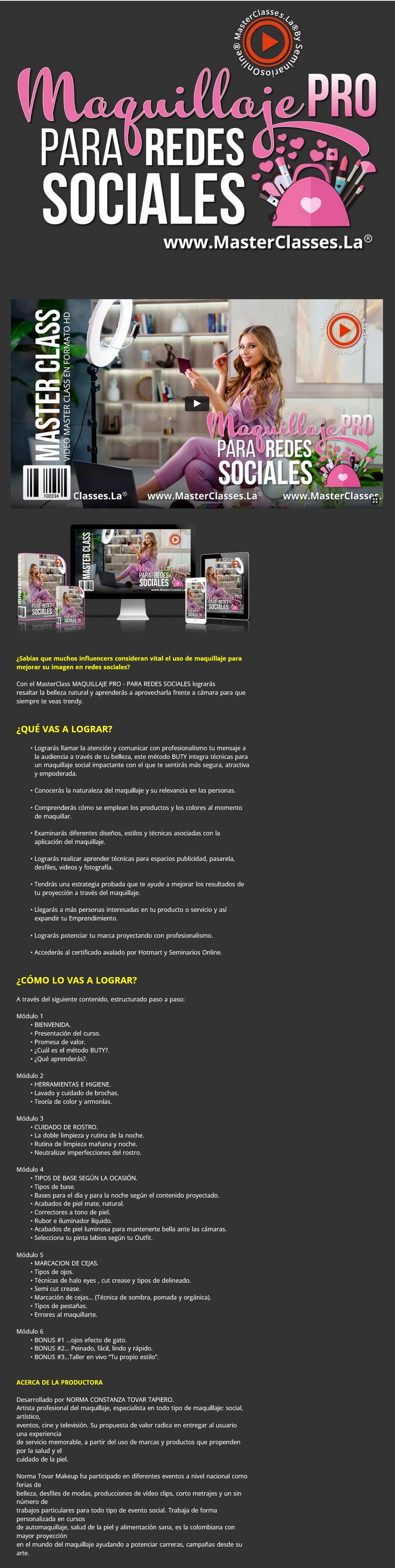 Maquillaje pro para redes sociales - Masterclasses.la