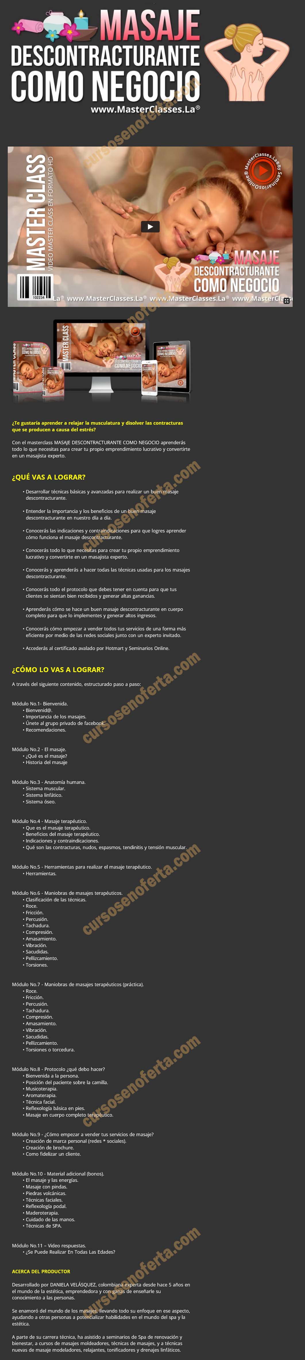 Masaje descontracturante como negocio